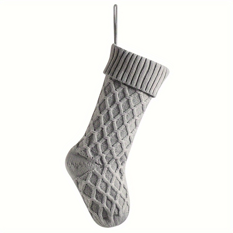 TEMU Personalized Knitted Stockings, Embroidered Christmas Stocking, Christmas Gifts, Holiday Stockings, Monogram Family Stockings, Name Stockings