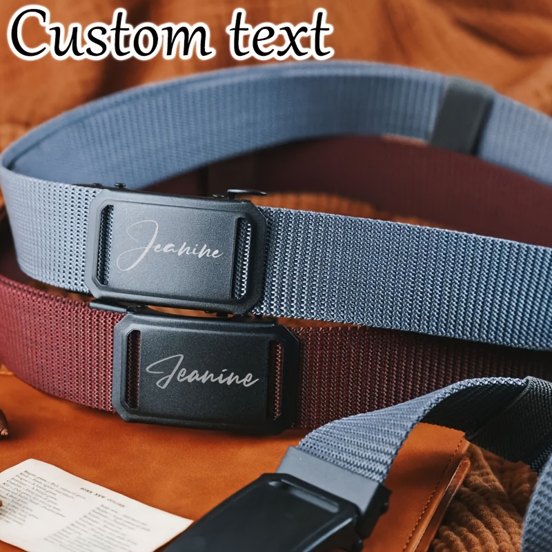 Personalized Custom Text Adjustable Canvas Belt