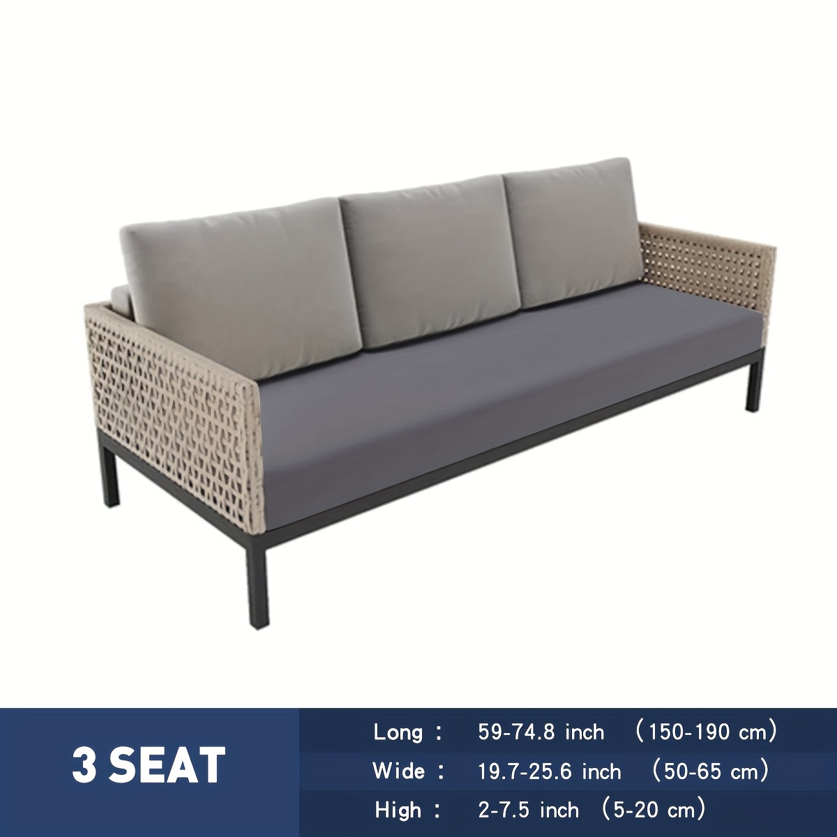 1pc Of Elastic Sofa Cushion Cover For 1/2/3