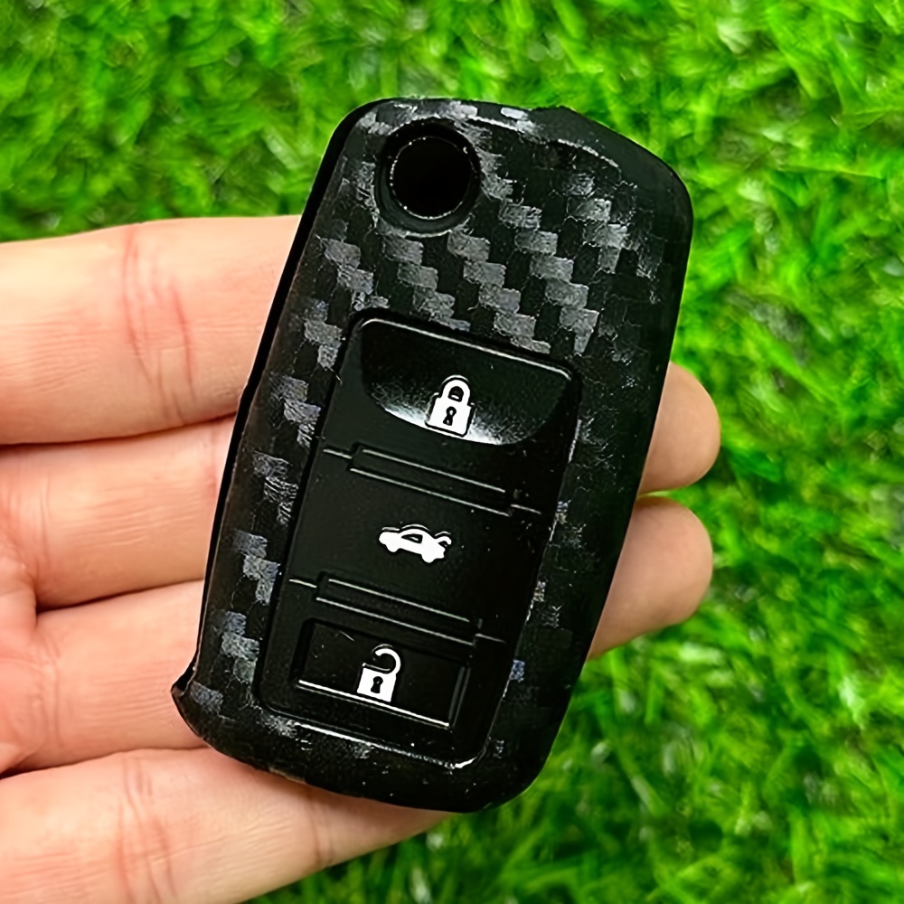 TEMU Custodia Premium per Chiavi Auto , Compatibile con Alcuni Modelli VOLKSWAGEN - , , Bora, Jetta - Protettore per Telecomando con Design in Fibra