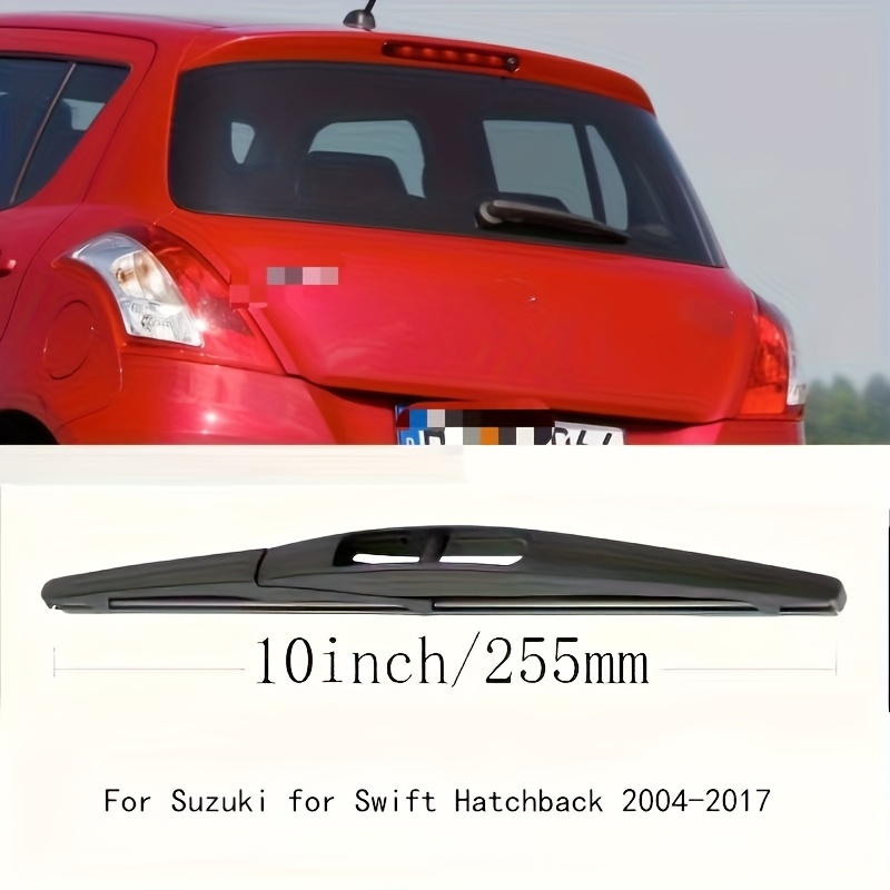 TEMU Obi Starfish 10-inch Rear Wiper Blade, Suitable For Swift Hatchback 2004-2017 - Made Of Natural Rubber, Vehicle-specific, Clip-on Installation,