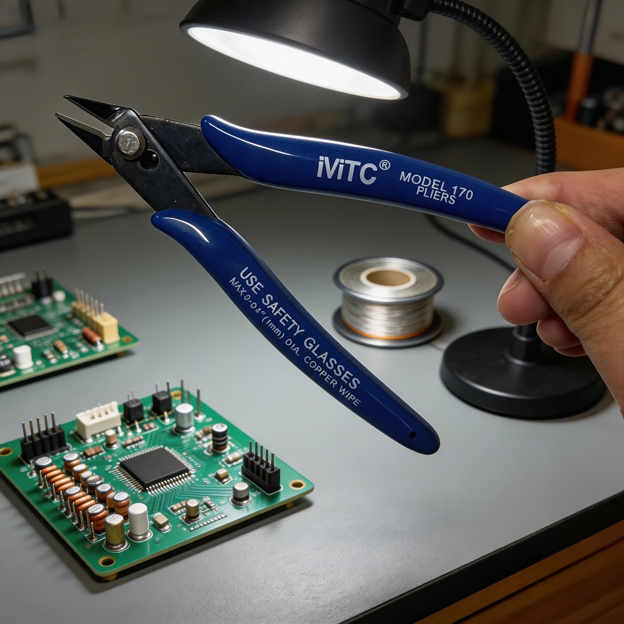 TEMU 【工業グレード】斜めプライヤー チタン鋼 精密剪断 電子機器修理/多機能ツール ワイヤー、ジュエリー製作、模型グに最適