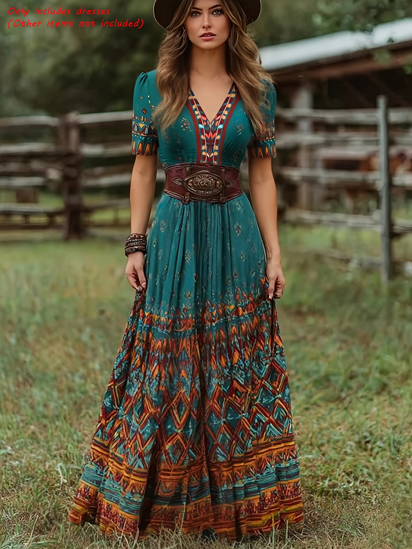 western dresses sold on Temu United States