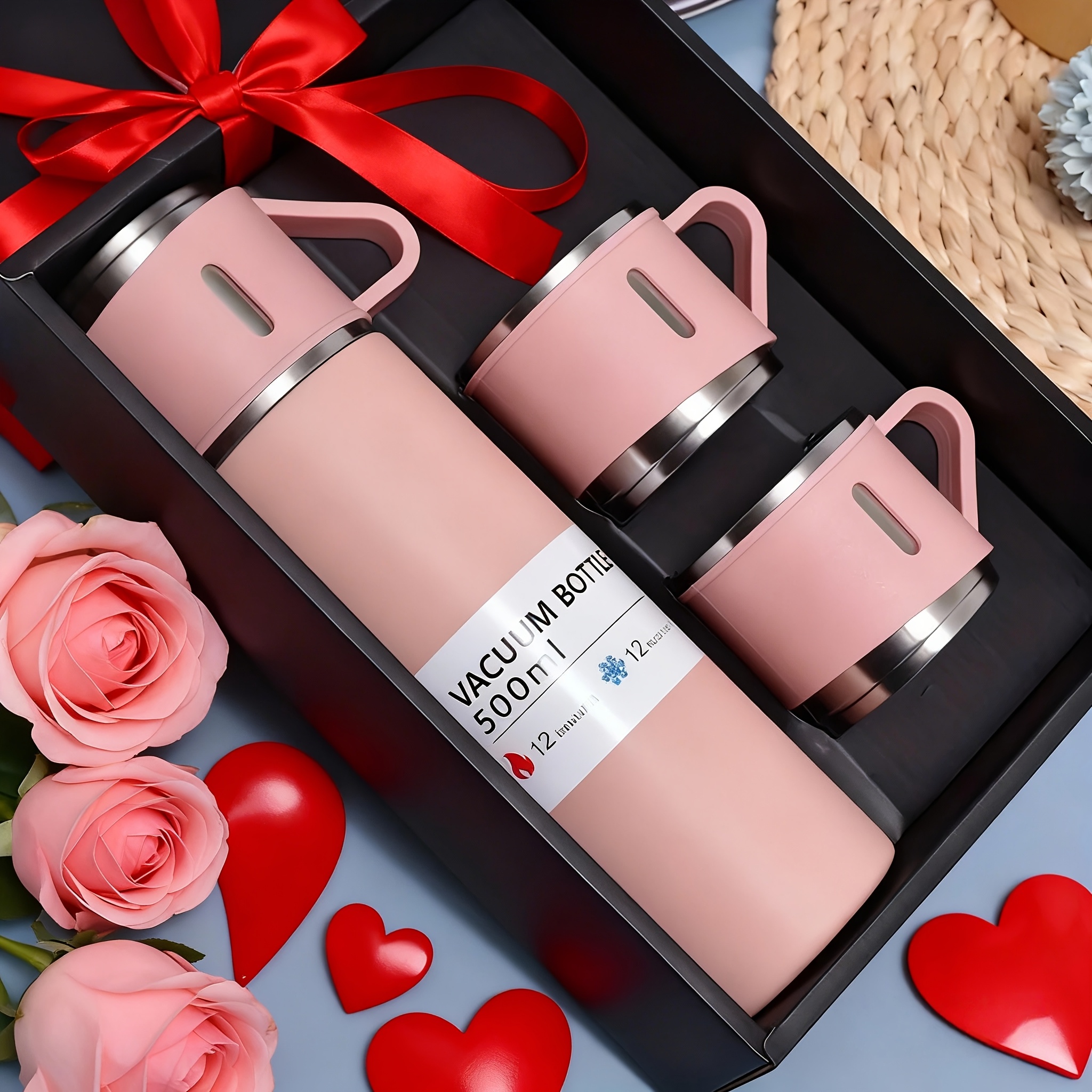 4pcs insulated cup set   3 small cups 1 water cup 1 double capped cup suitable for multiple   using stainless steel 500ml 16 9oz cold and hot drinks suitable for   outdoor and home halloween gifts
