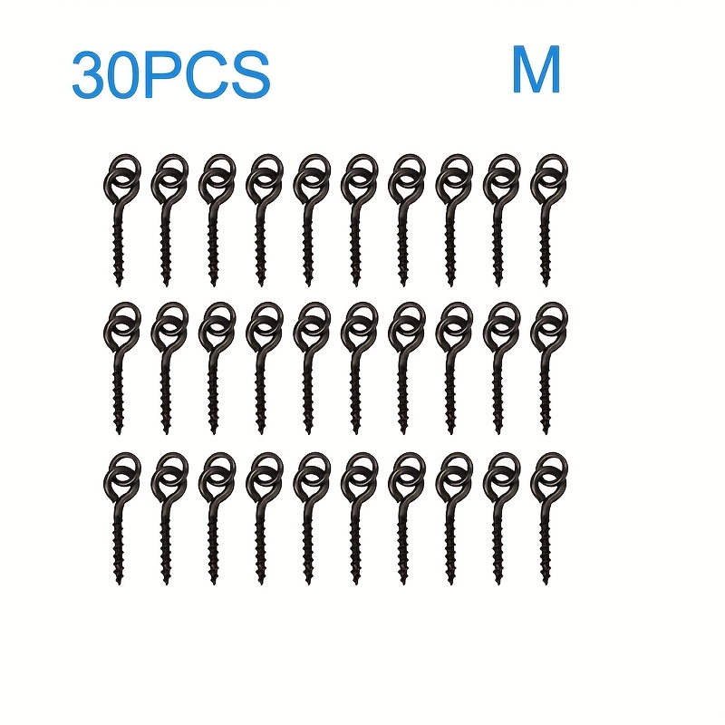 Image of 30pcs European Carp Fishing Quick Connect Swivels, Matte Black Screw Swivels, European Fishing Accessories
