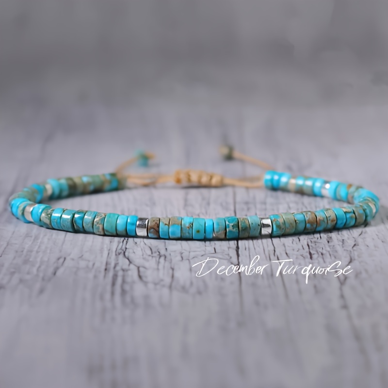 E-shop Natürlicher Minimalistisches Türkis-Armband – Design mit Türkis | Geburtsstein Geschenk, Freundschaftsarmband für Frauen