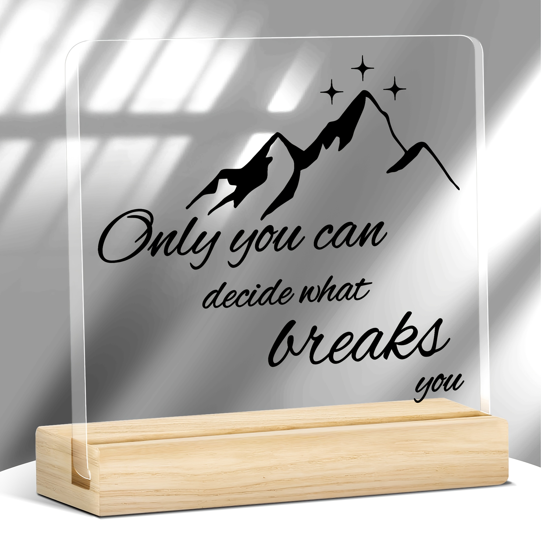 TEMU [2d Flat] [2d Flat] 1pc, Acrylic Desk Sign Acotar – A Motivational Plaque For Book Enthusiasts & Readers, Office Decoration Or Home Aesthetic