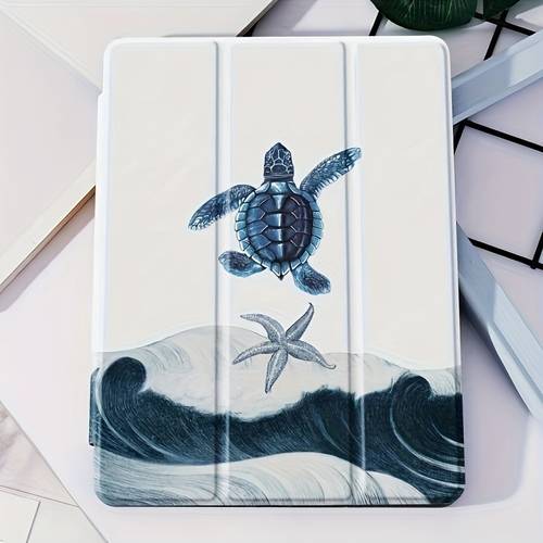 صورة العنصر جراب حماية بتصميم سلحفاة البحر ونجم البحر لجهاز s10/s7+/s8+/s9+/s9fe+/s10+, tab /tab a7/a8/a9+