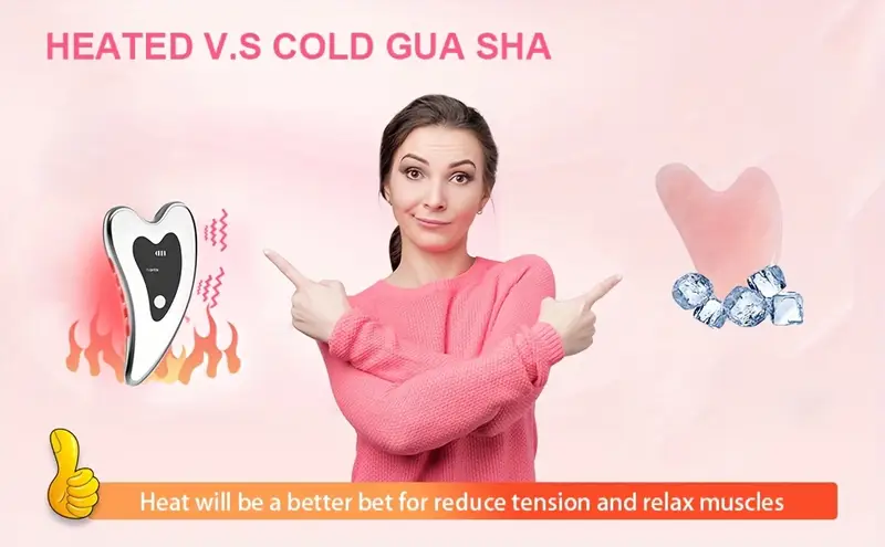 wiederaufladbares elektrisches Gua Sha-Gesichtsmassagegerät mit Wärmevibration, USB-Aufladung, 650 mAh Lithium-Polymer-Akku zur Entspannung von Gesicht, Hals und Augen, Details 2