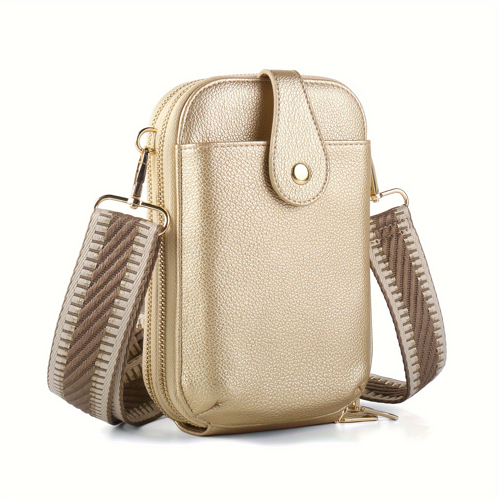 mobile phone bag zipper crossbody bag simple lightweight pu