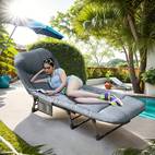 1pc american folding bed single recliner lunch bed comfortable ergonomic folding bed courtyard folding bed with mattress portable courtyard office camping nap multi functional lounge chair lazy artifact