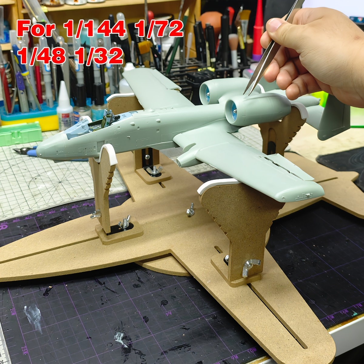 Maquette Avion De Chasse 1/72 – Alliage Et PP, Support Inclus – Cadeau Collectionneur