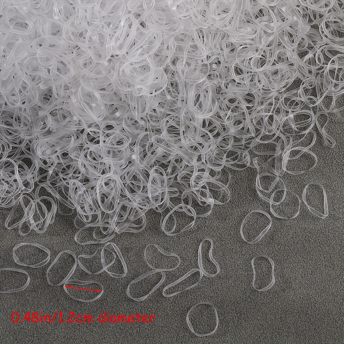1008pcs Mini Transparent Elastic Hair Bands, Soft and Durable
