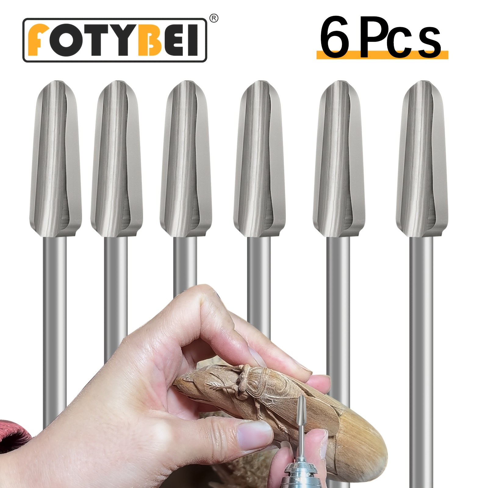 Image of Wood Carving Drill Bits Set For Rotary Tool, New Umbrella Engraving Drill Bits, Wood Grinding Woodworking Tool With 3mm Shank For Diy Carving Drilling Microcarving Wood Sanding Woodworking Tools