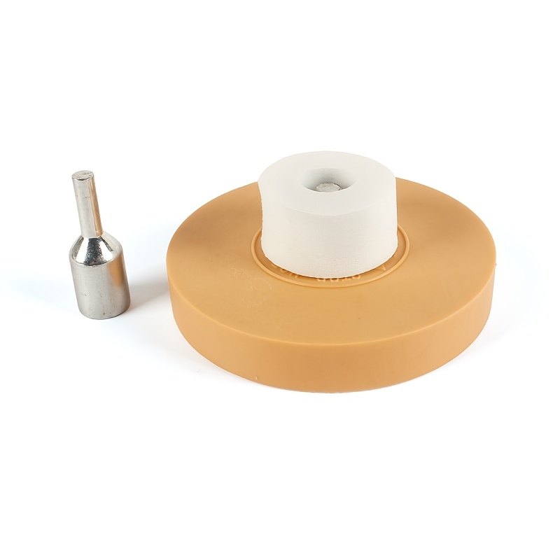 TEMU 3-pack 3.5 Inch Rubber Wheel Adhesive Remover For Drill, Sticker Eraser Wheel With Round And Hex Shank Adapters, Heavy Duty Decal Removal Tool