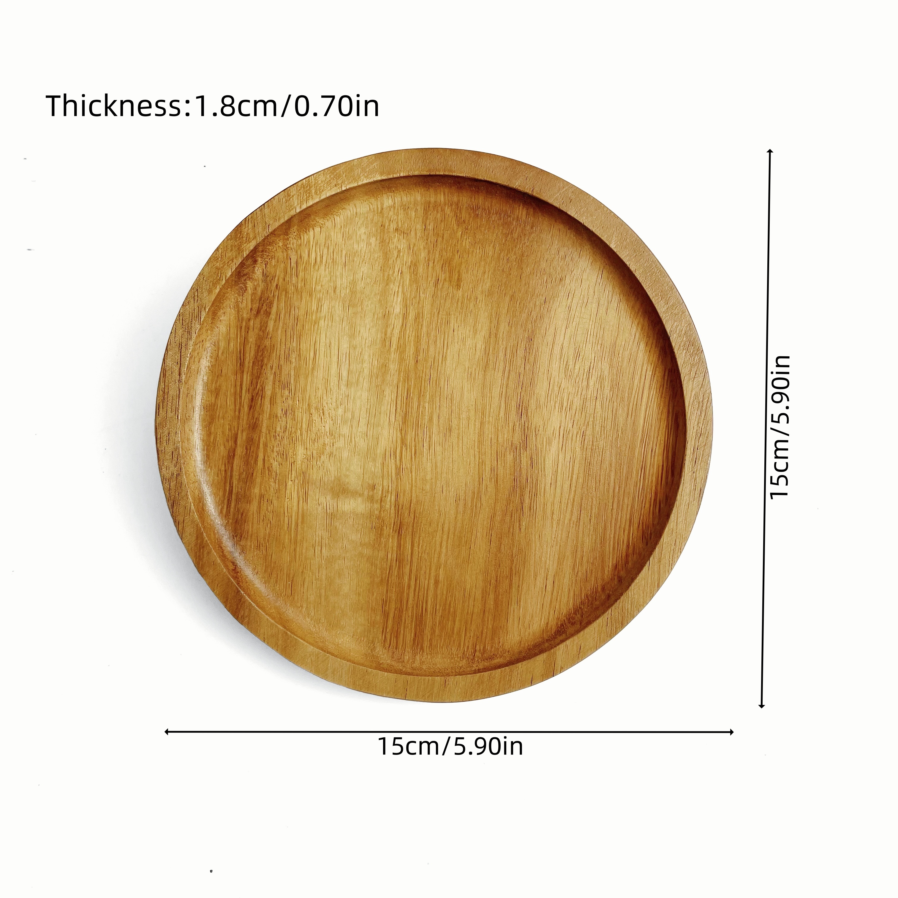 E-shop Tablett, Mehrere Spezifikationen Optional, Rundes Holztablett, Geeignet für Brot, Pizza, Kuchen, Steak, Obst, Gemüse, Snacks,
