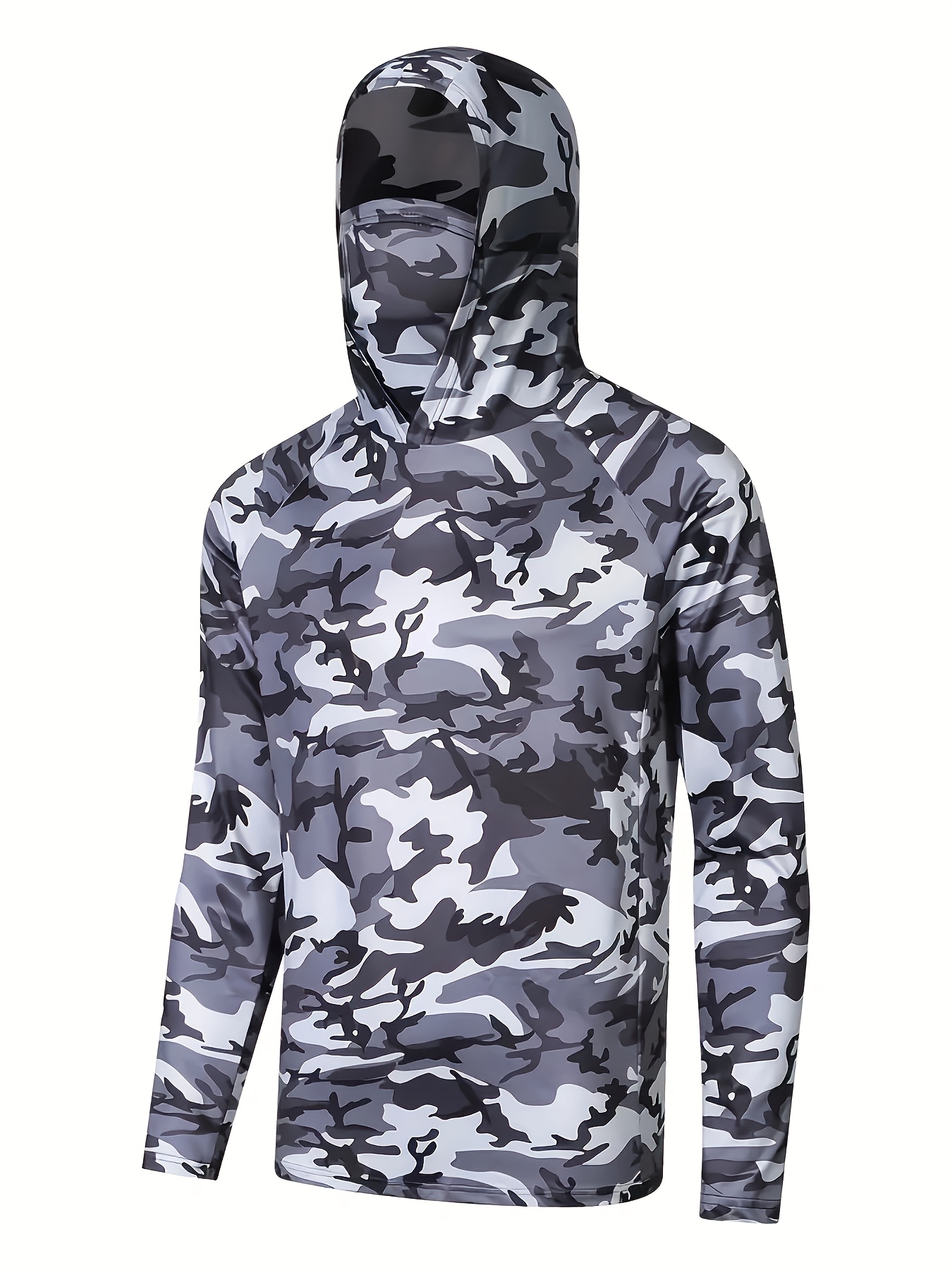 mens outdoor fishing hoodie camouflage print long sleeve Temu Oman