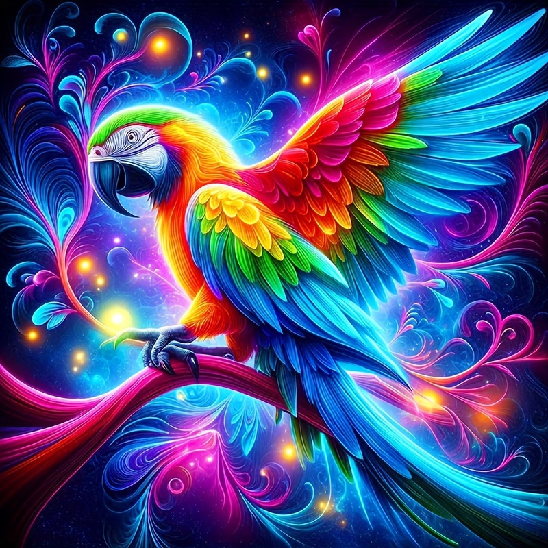 

1pc 20*20cm/7.87*7.87in Adult Diamond Art Painting Kit, Diamond Art Painting Kit Full Round Rhinestone Diy 5d Art And Crafts, Suitable For Home Wall Decoration Gifts Bird Diamond Art Painting Set