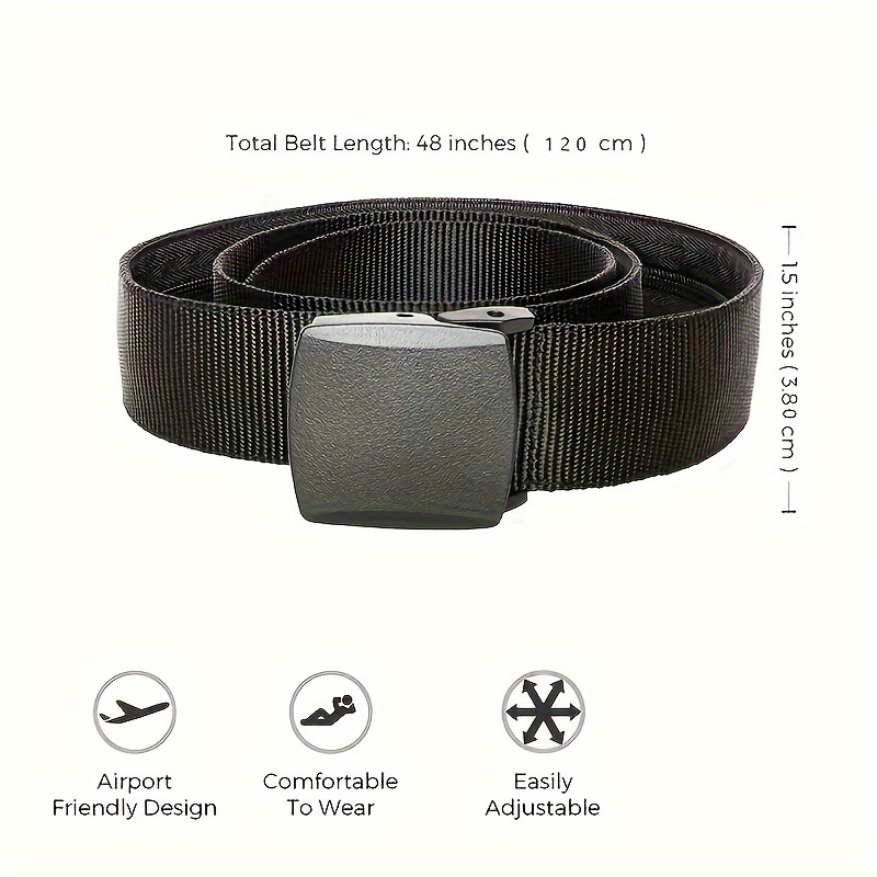 Men's Tactical Belt Quick Release Automatic Buckle Heavy Duty Polyester
