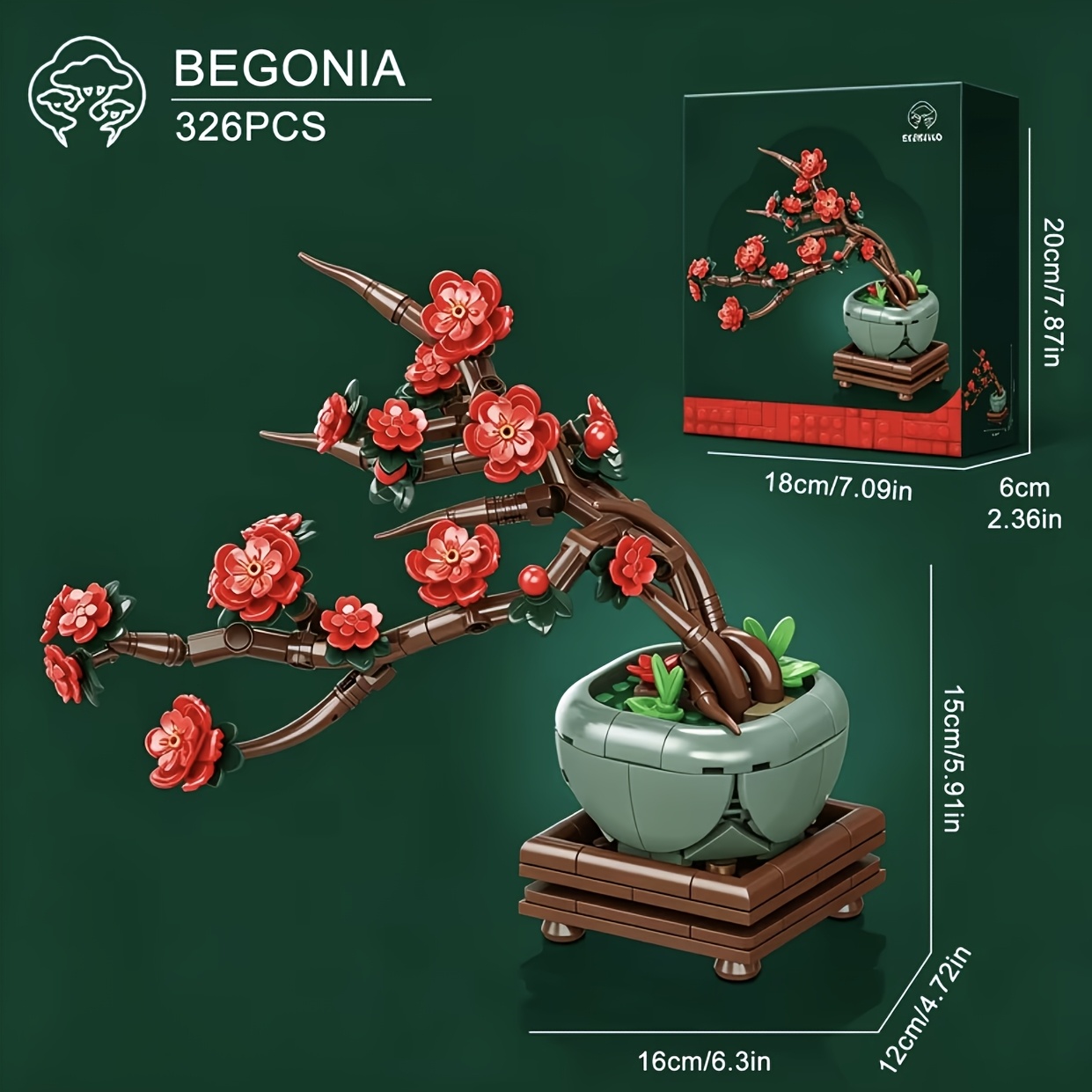 Fun Creative Bonsai Building Blocks Set