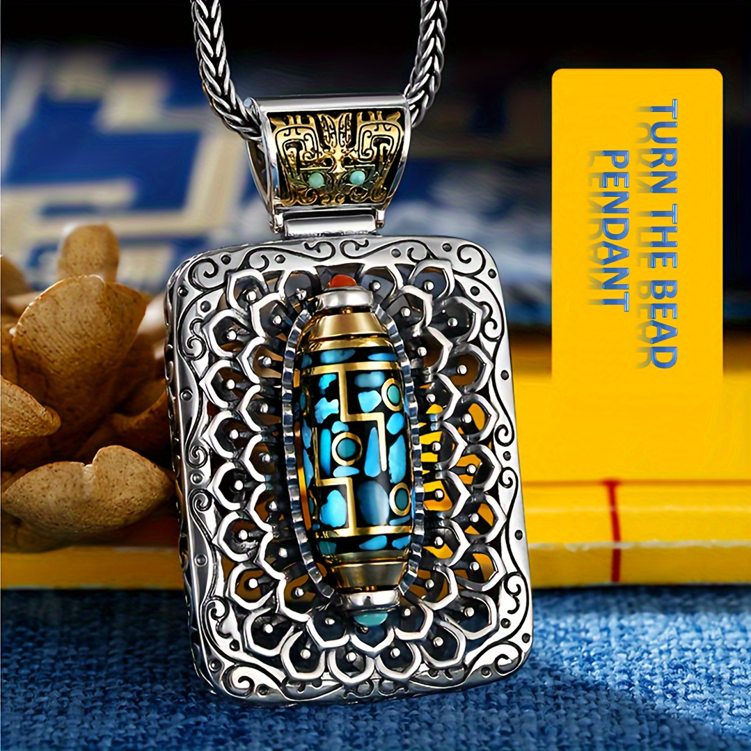 1pc retro         rotating bead pendant   national     mens and womens pendant jewelry details 0