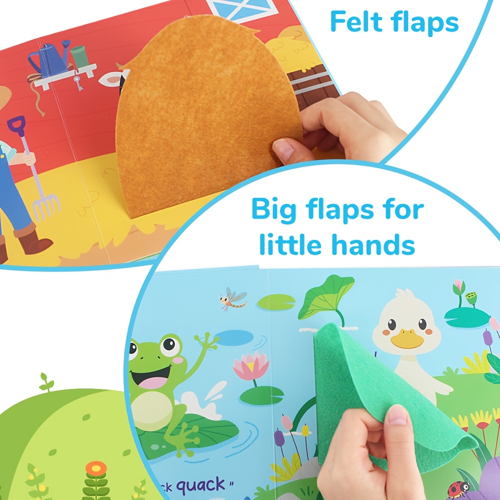 My First Peek-a-Boo And Guess Who Felt Flaps Book, Early Education Children Book, Filled With Adorable Farm Animals, a Perfect Book To Share With Very Little Ones