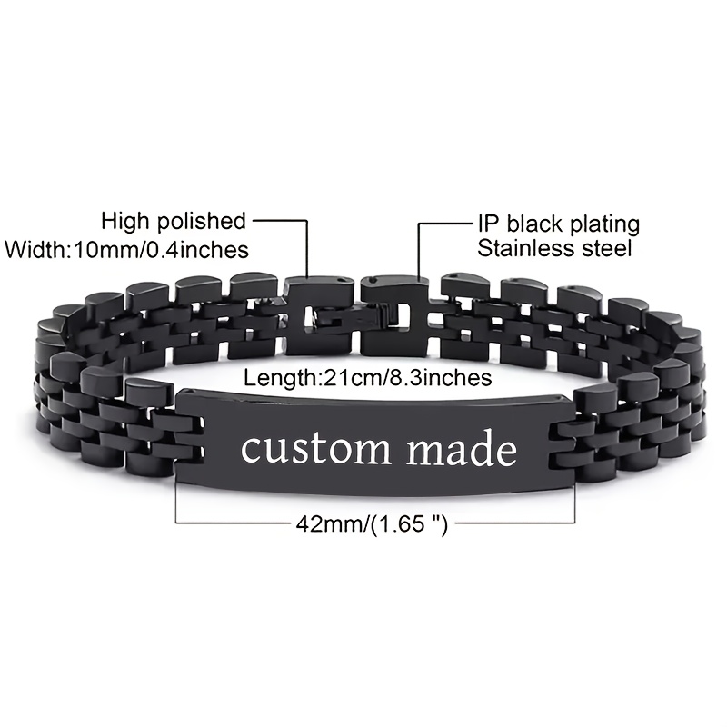 Customized Men's 304 Stainless Steel Bracelet