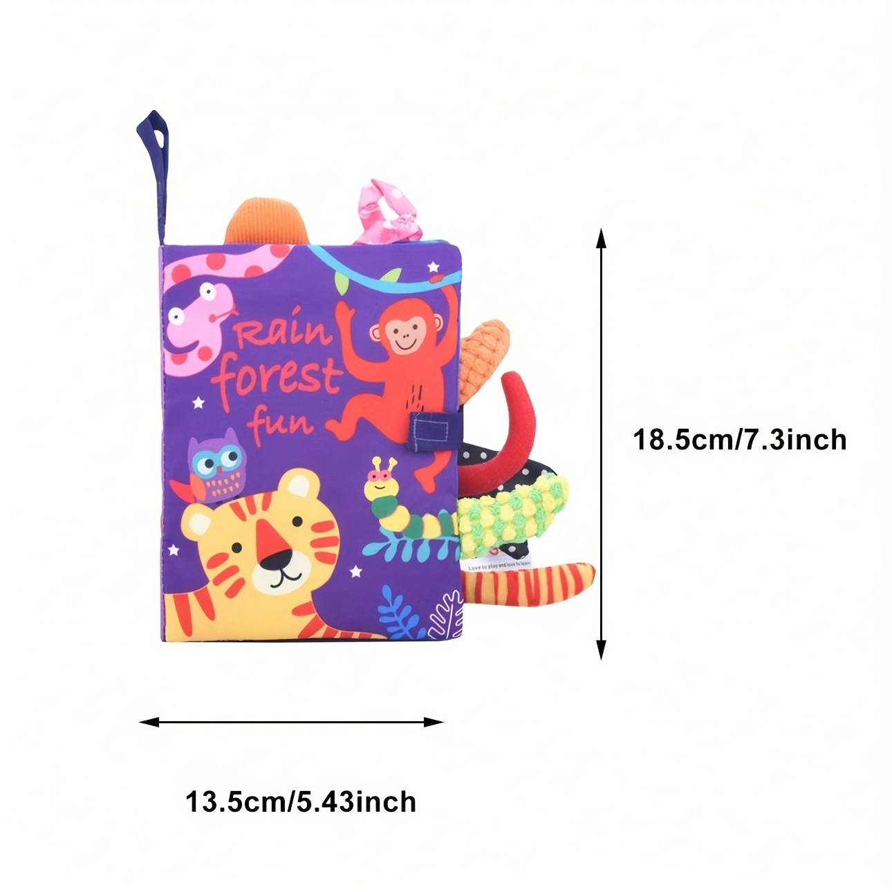 Interactive Sensory Baby Book with Sound Effects Mermaid Story Soft  Cloth Book with Flapping Fish Mermaid Characters, Vibrant Colors Heart 