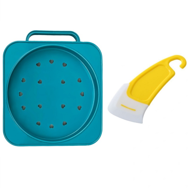 TEMU Two-pack Mobile Base And Cleaning Scraper - Kitchen Lpg Cylinder Mobile Base, Thickened Wheeled Mounting Bracket With Gas Cylinder And Wok