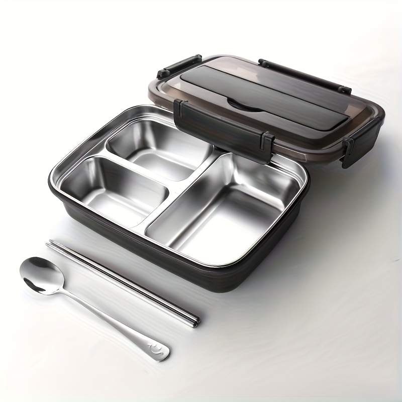 TEMU A Practical, Optional Portable Lunch Box Student Office Worker Lunch Box Large Capacity Compartment Lunch Box Portable Partition Buckle Lunch