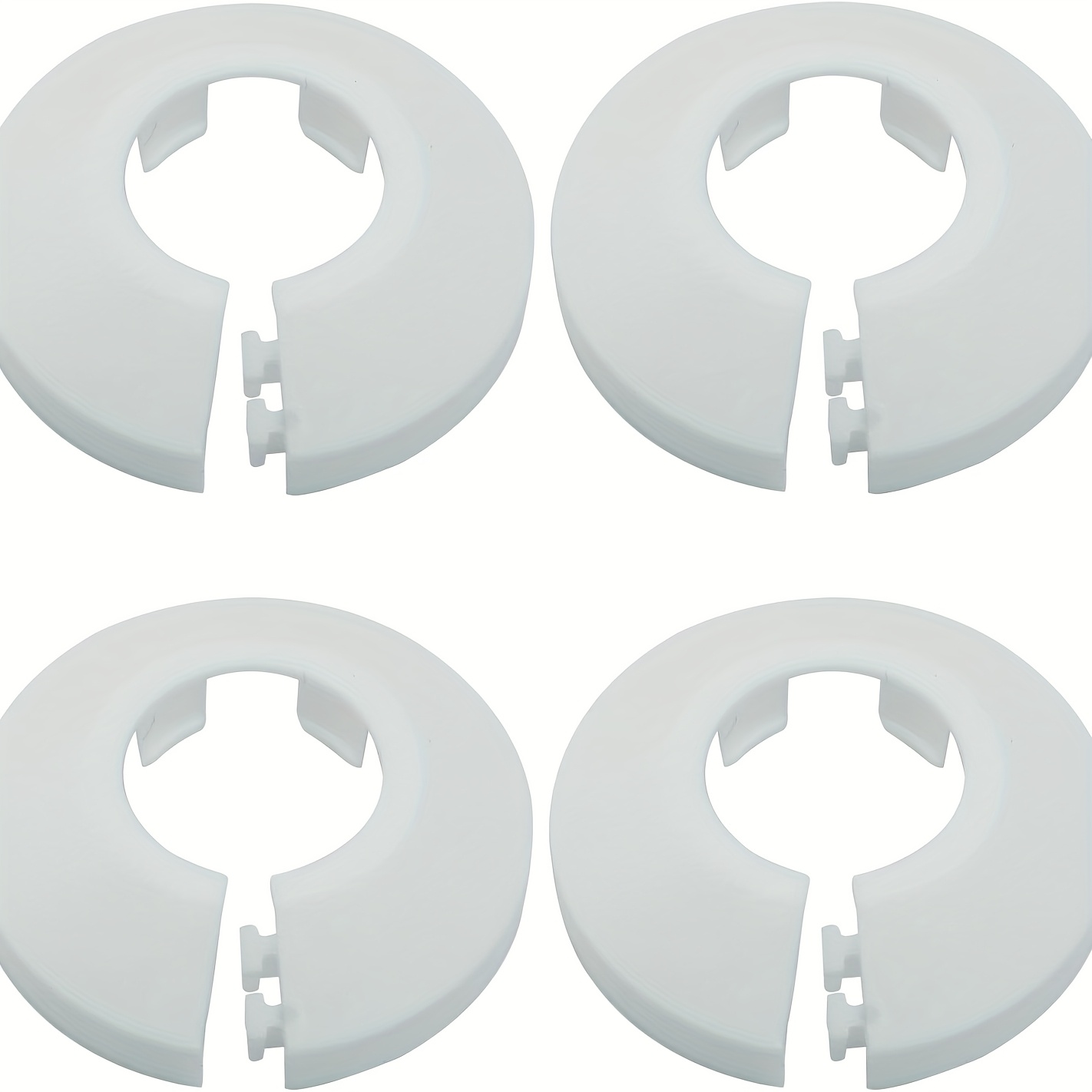 Uxcell 50mm Plastic Wall Flange Radiator Pipe Cover – White – Pack Of 4