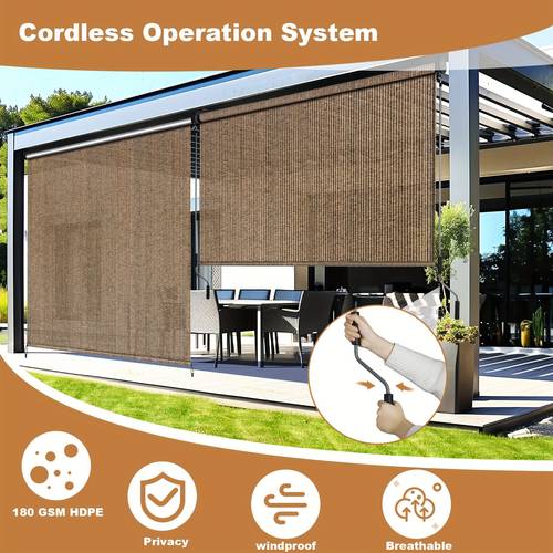 item picture 240cm retractable vertical awning garden privacy protection sunshade screen retractable and uv protection for window balcony