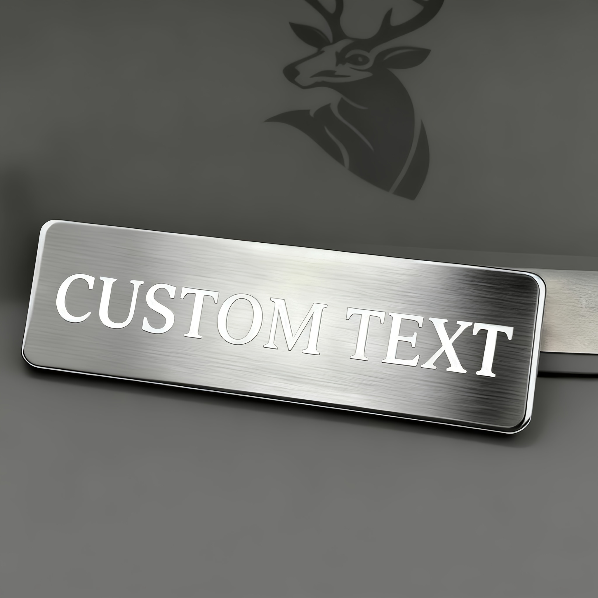 Image of Stainless Steel Mailbox Sign - Personalized Engraved Nameplate, Outdoor Decorative Mailbox Additions, Durable Metal Label