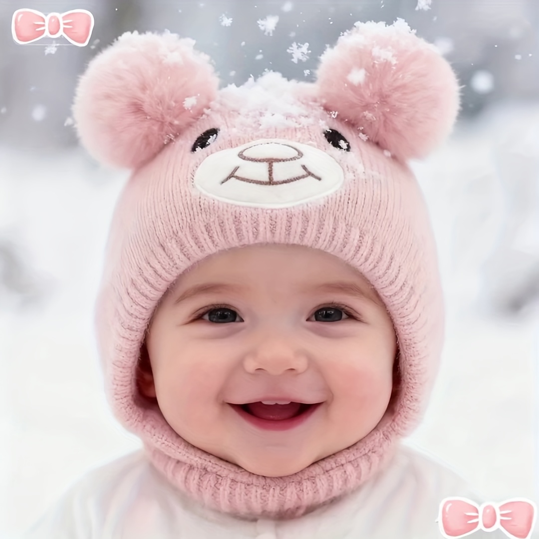 Image of A Cute Children's Hat For Autumn/winter, Suitable For Boys And Girls. This Adorable Cartoon-style Infant Hat Provides And Is For Thanksgiving And Christmas Gifts