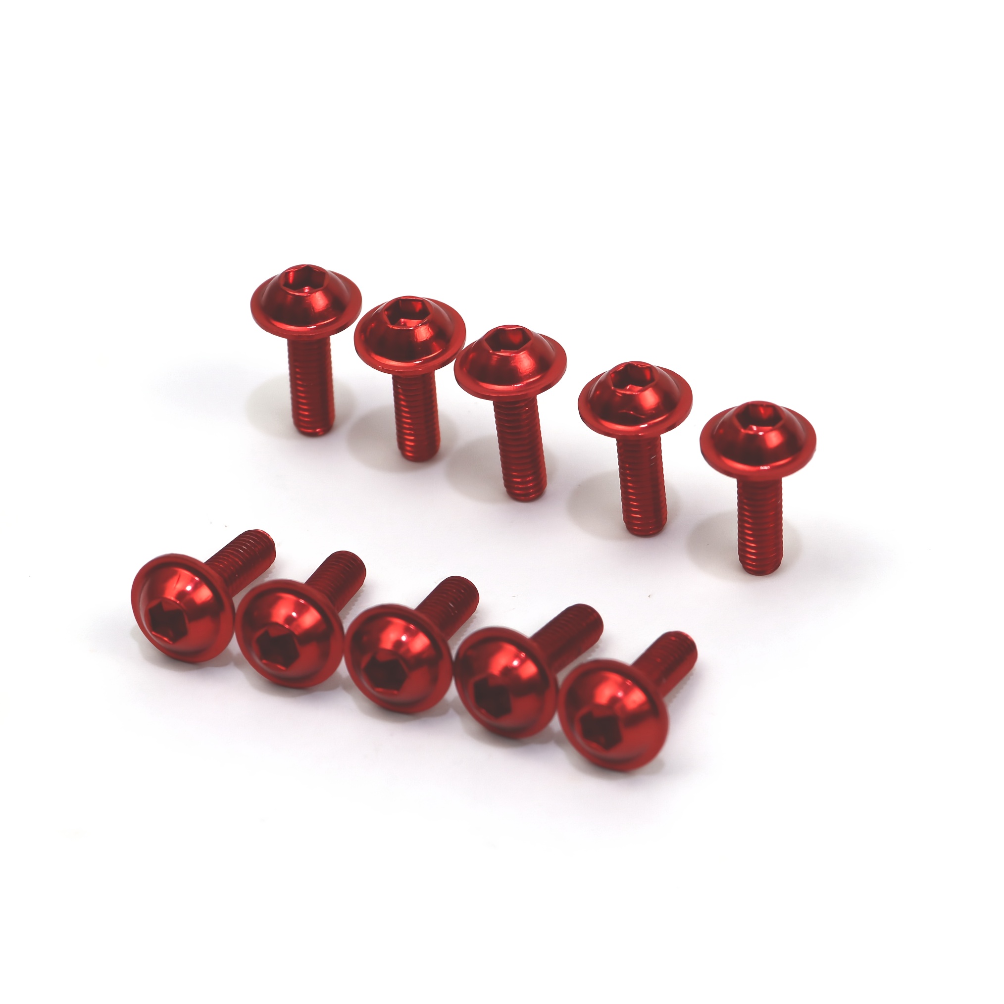 E-shop 10 Stück M6X20mm Eloxiertes Aluminiumlegierung Motorradverkleidungsschrauben Set, Mehrere Farben Verfügbar, Universelle Motorrad