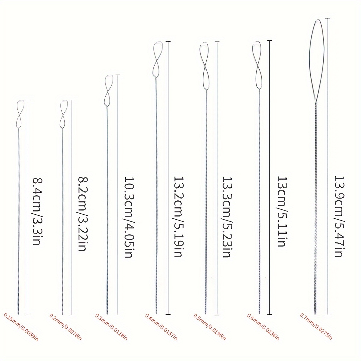 7-Piece Stainless Steel Beading Needle Set, Magic Needle for Fine Beads, DIY Jewelry Making Tools, Crafts & Beadwork Supplies, Durable and Flexible