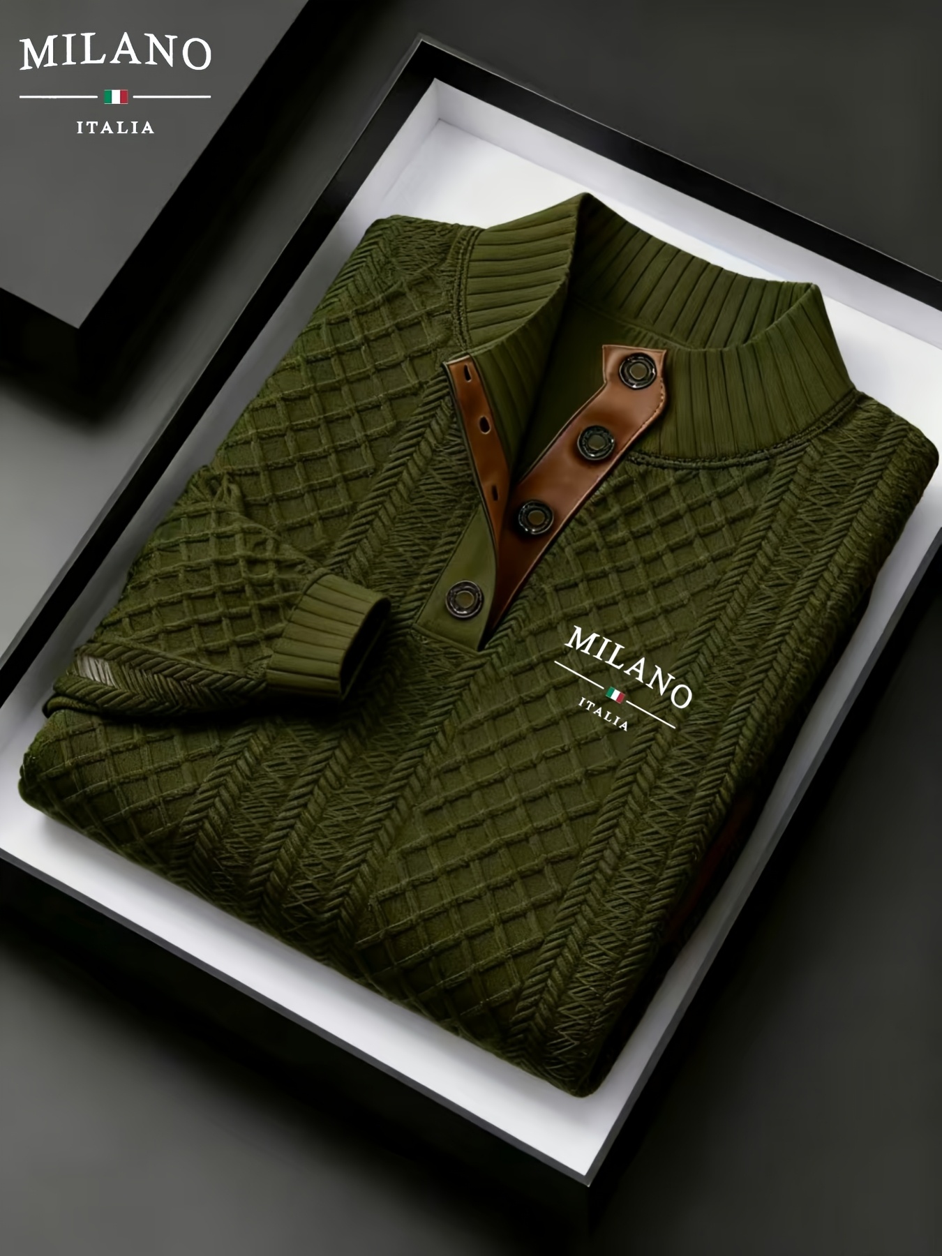 Heren Herfst-Winter Kerst Stand Collar Jacquard Gebreide Trui