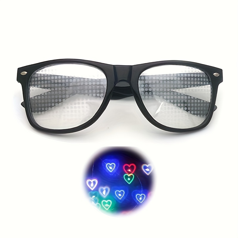 

Adorable Heart Effect Glasses, See Hearts, Special Effect Rave Edm Christmas Eyewear, Creative Gift, Fashion Glasses