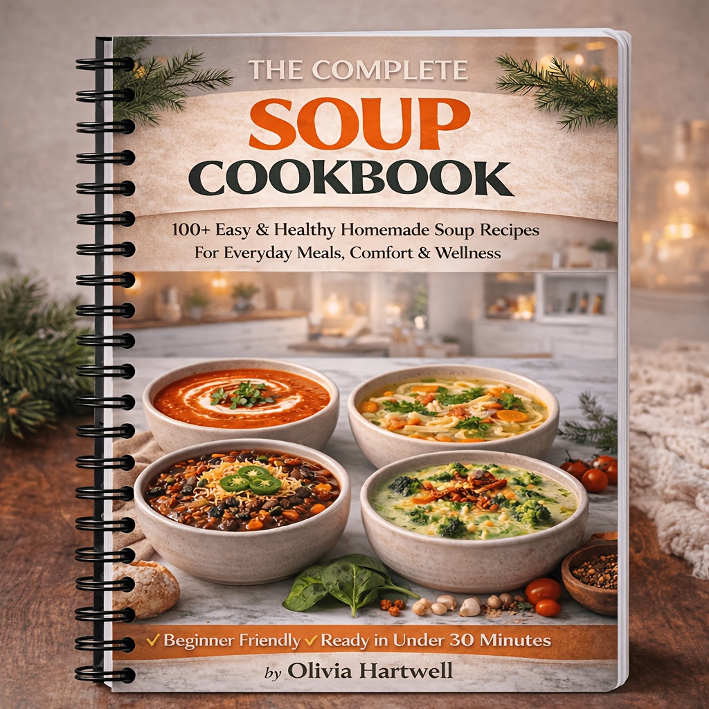 TEMU The Complete Soup Cookbook: 100+ Easy & Healthy Homemade Soup Recipes For Cozy Comfort Meals, Quick Weeknights & Family Favorites
