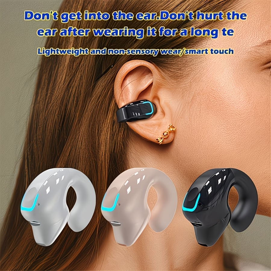 item picture non in ear wireless headphones lightweight and long lasting mini wireless noise cancelling headphones for running suitable for   mens and womens smartphones
