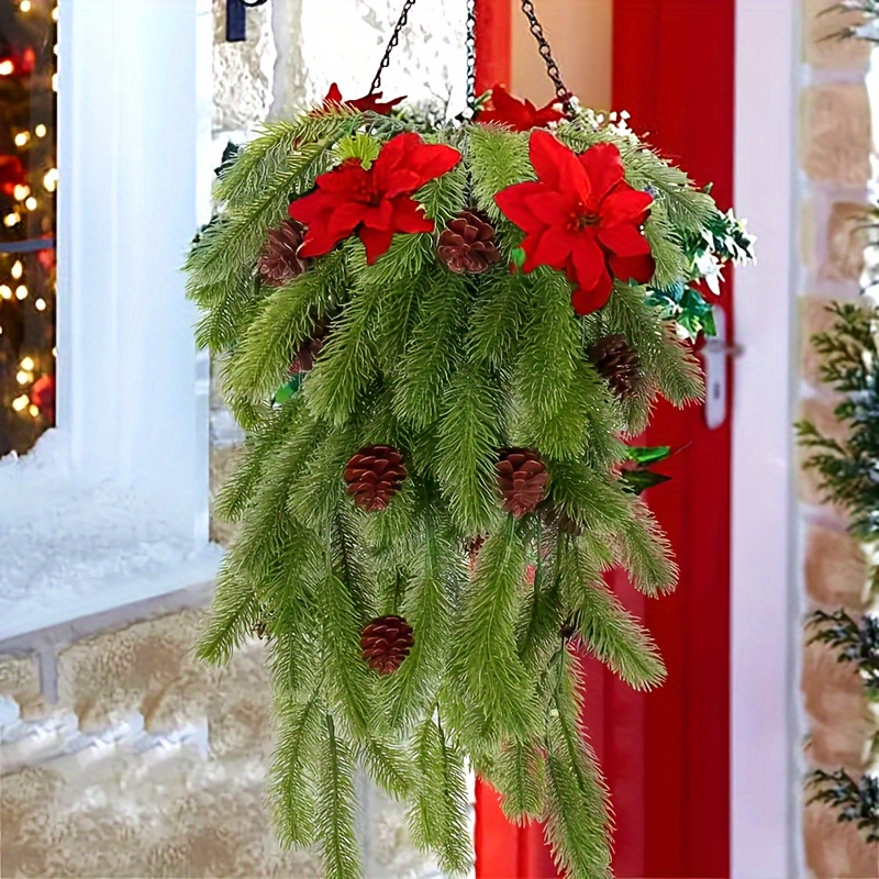 

2pcs Teardrop Door Swags - Unlit, Indoor & Outdoor Holiday Decorations (, Christmas, Easter, Thanksgiving)