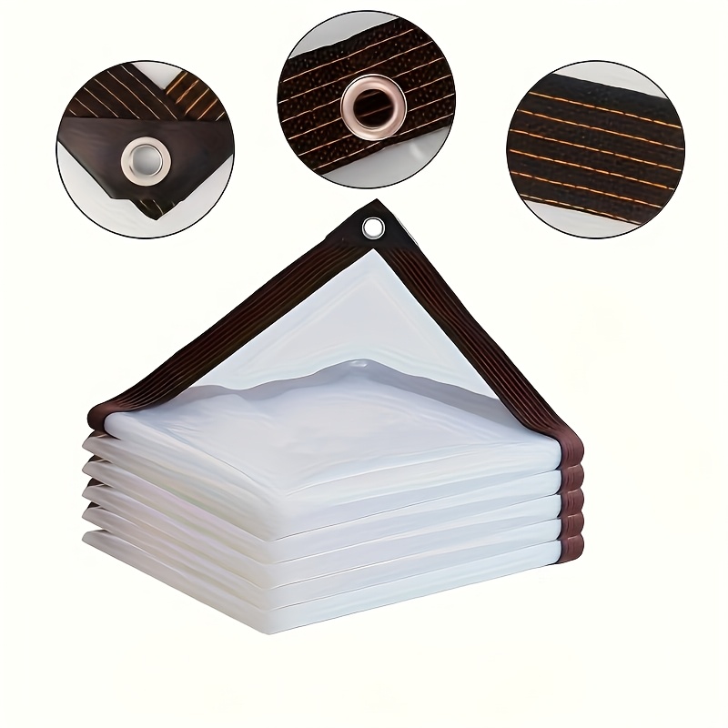 TEMU 1pc High-density Polyethylene Plastic 6.15 Mil Thick Waterproof Transparent Film, Suitable For Garden, Balcony, Greenhouse Succulents, Plant