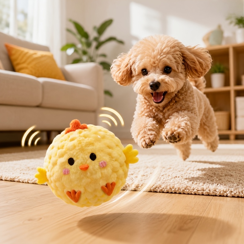 4 Random Styles of Pet Interactive Bouncing Sound Toy Balls