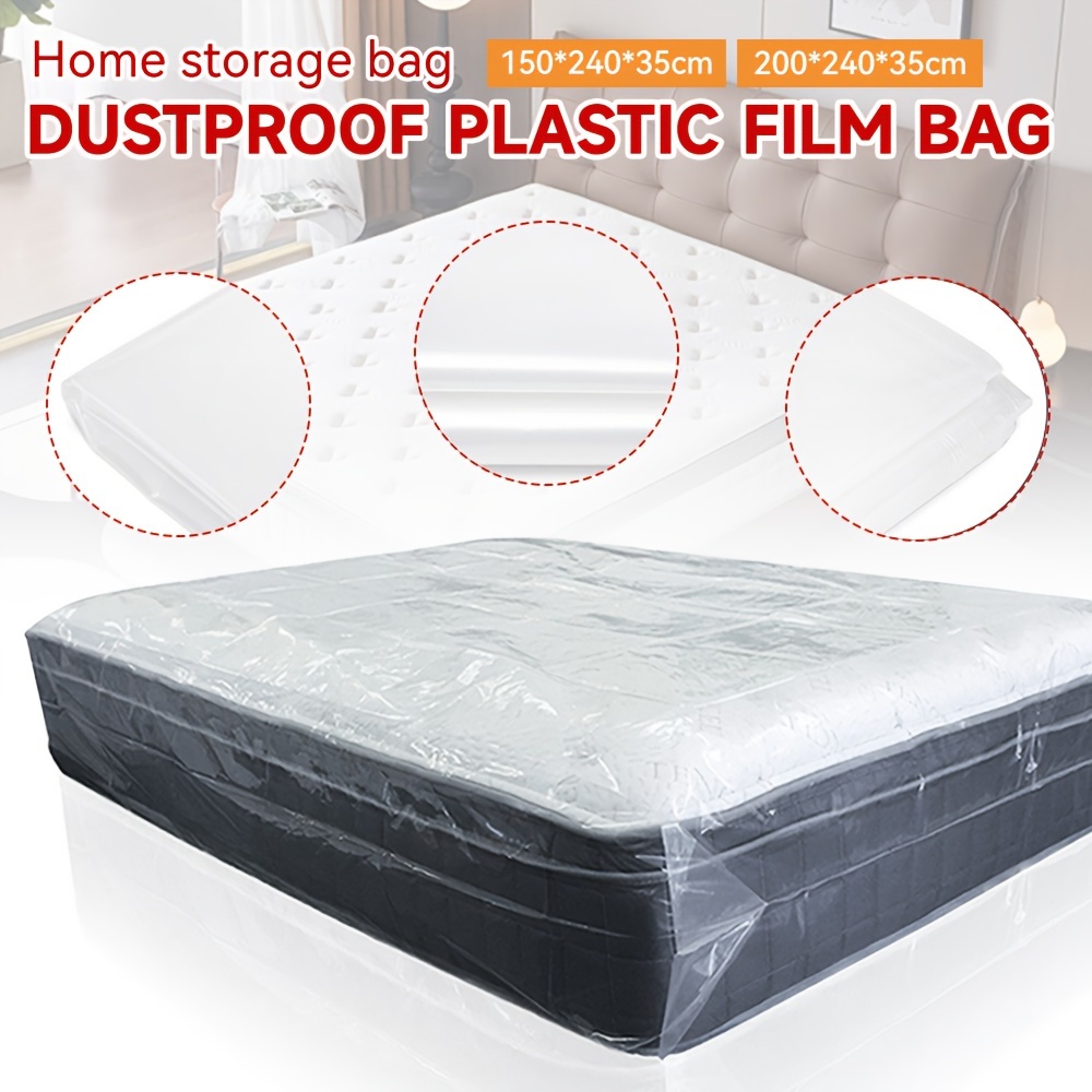 

1pc Mattress Protector Packaging Bag Moisture-proof Dust Cover Thickness 0.08mm Pe Transparent Moving Home Storage