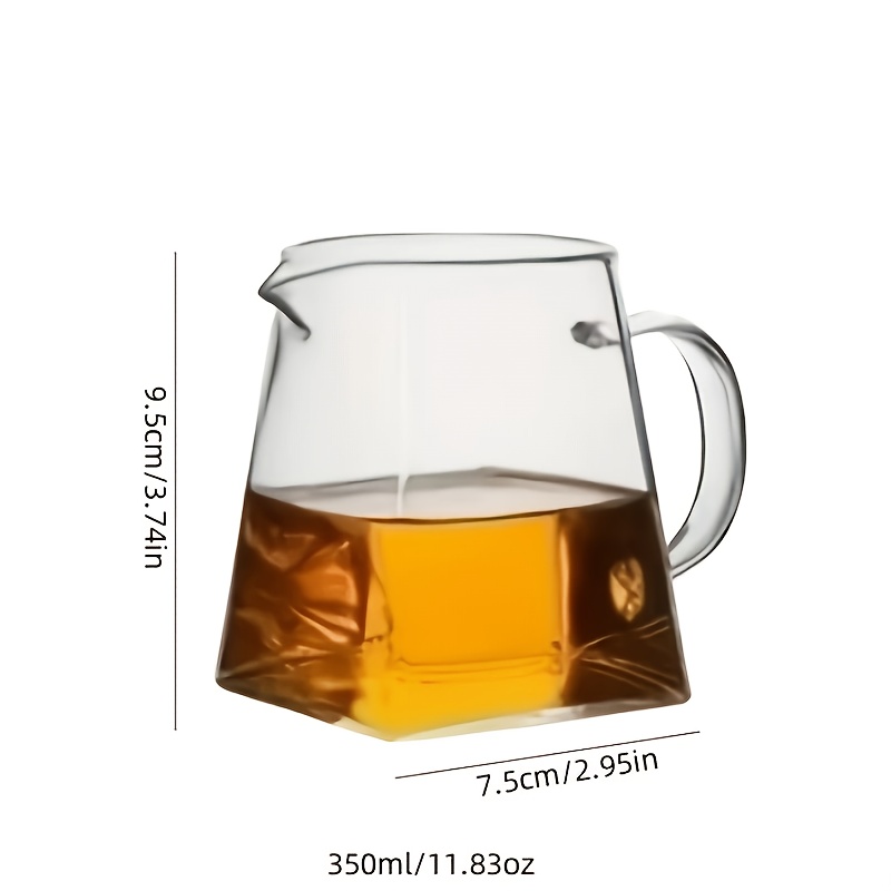 TEMU 1pc 350ml/11.83oz Square Glass Cup - High Borosilicate Glass, Heat & Cold Resistant, Dishwasher Safe, Electric Kiln Heating, Multi-use For