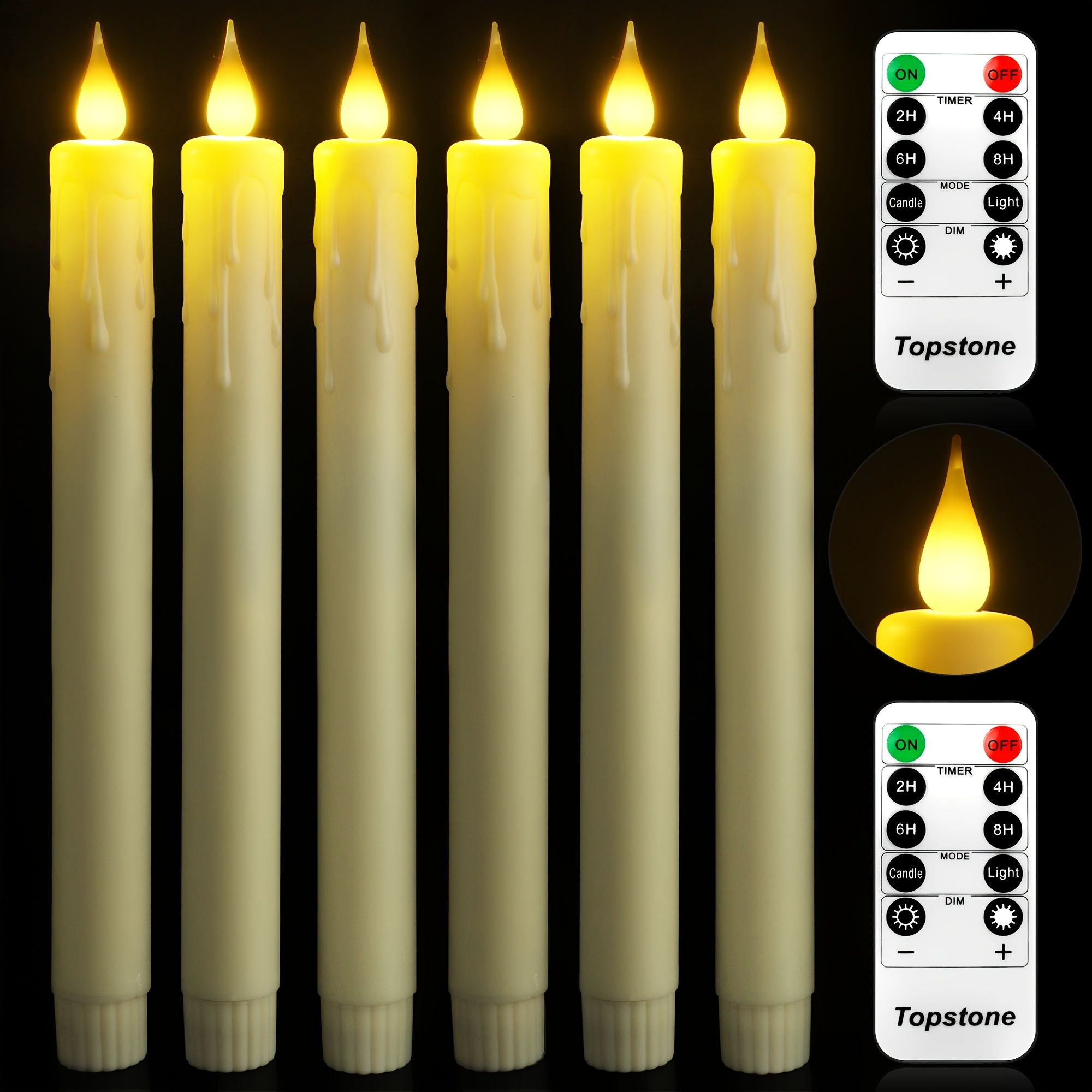 TEMU 3/6/12pcs Electronic Candle Lights