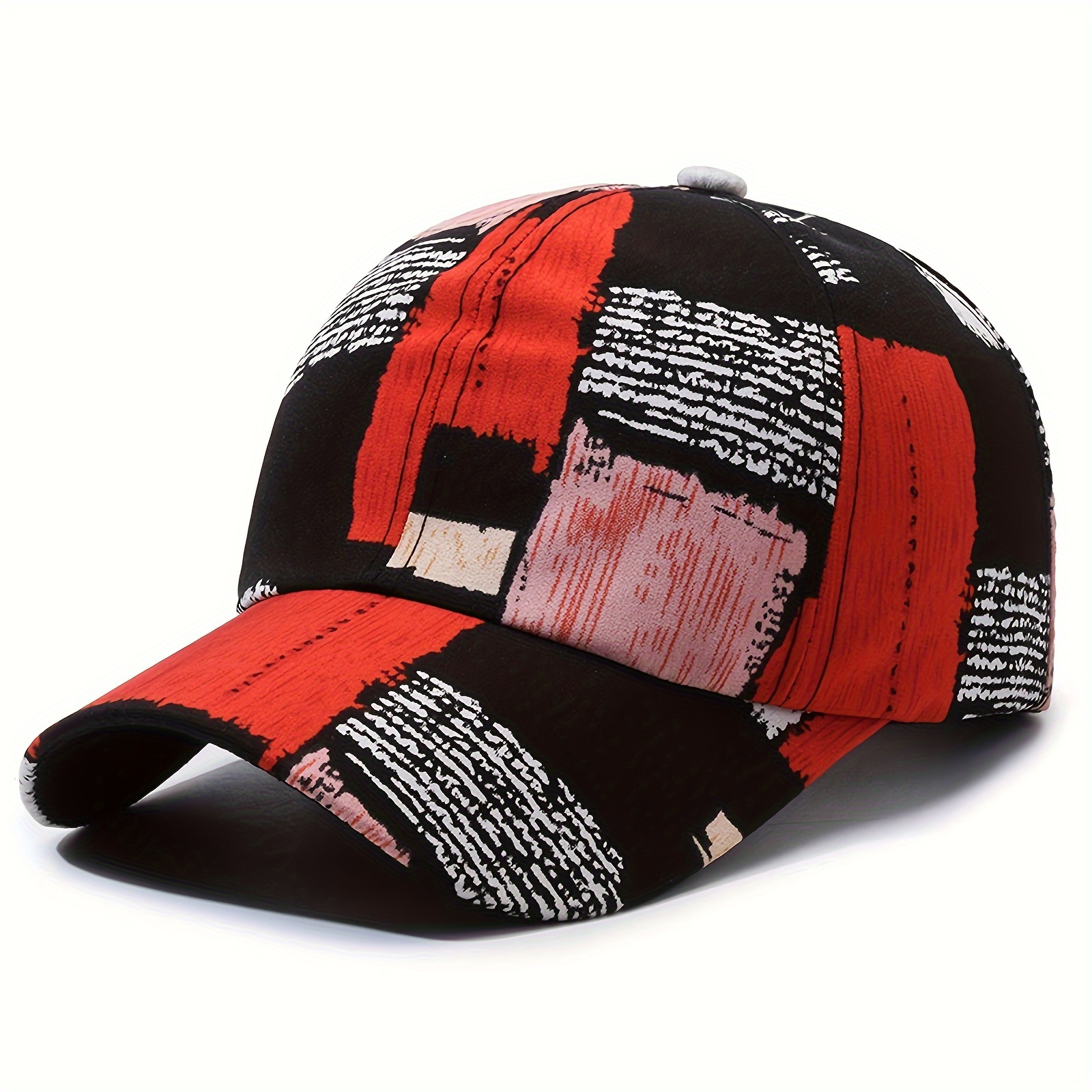 

Unisex Graffiti Plaid Baseball Cap, Trendy Adjustable Hip Hop Peaked Hat, Durable Outdoor Sports Sun Hat