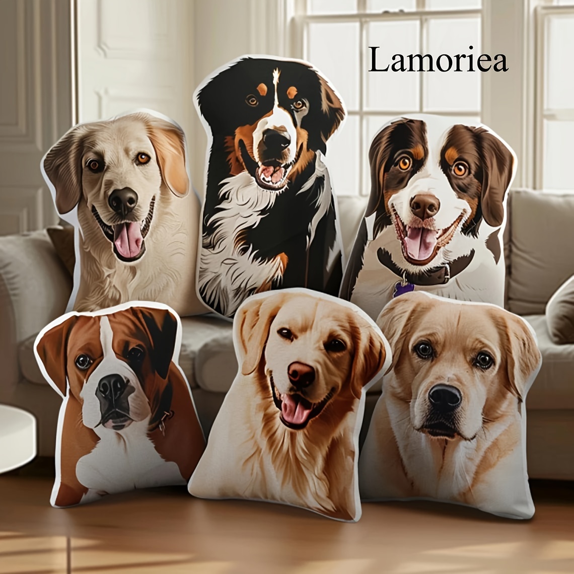 

Customizable Pet Photo Cushion, , Short Plush Weave, 100% Cotton Interior, Machine Washable, Zippered, Floor & Couch Accent, Ideal Gift For