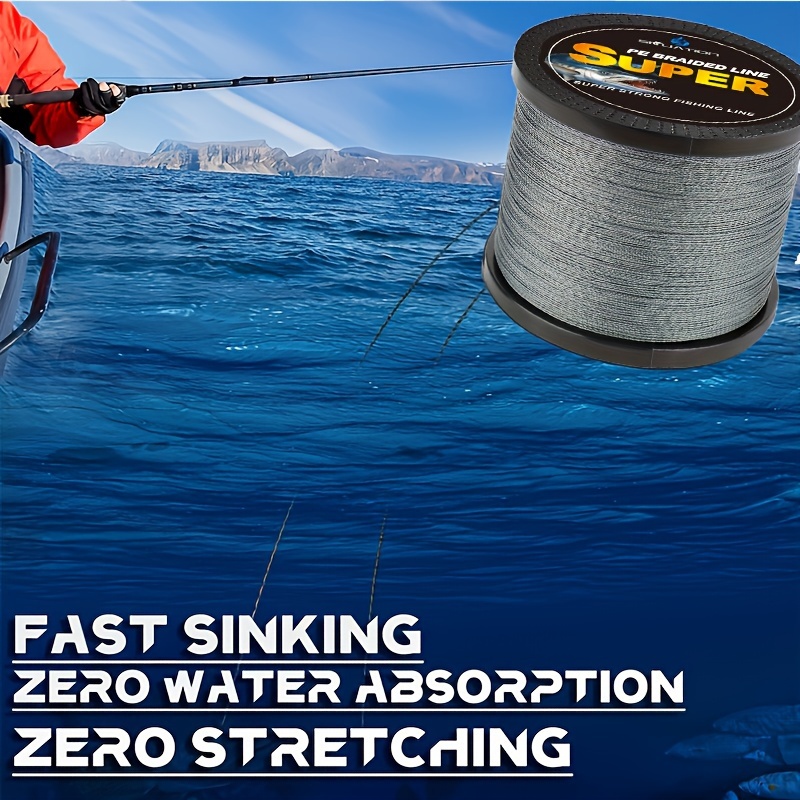 grey braided fishing line Steel  Cast to Coast superior abrasion resistance 4-Strand PE Braided Fishing Line,