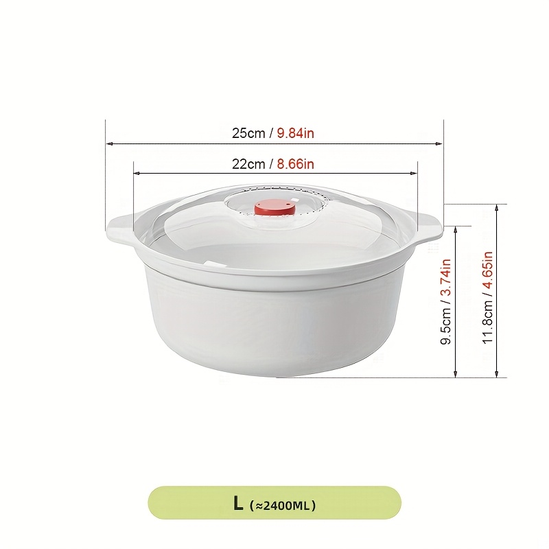 1/3-pack Microwave-safe Bowls, Food-grade Pp5 Material, Lidded Bowls With Transparent Lids, Used As Rice Bowls, Soup Bowls, Or Meal Bowls, In Small, Medium, And Large Sizes